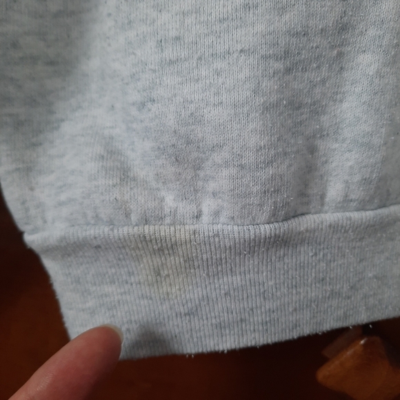 Vintage 1991 Holland Michigan tulips 3D spellout graphic gray raglan crewneck - Picture 12 of 13